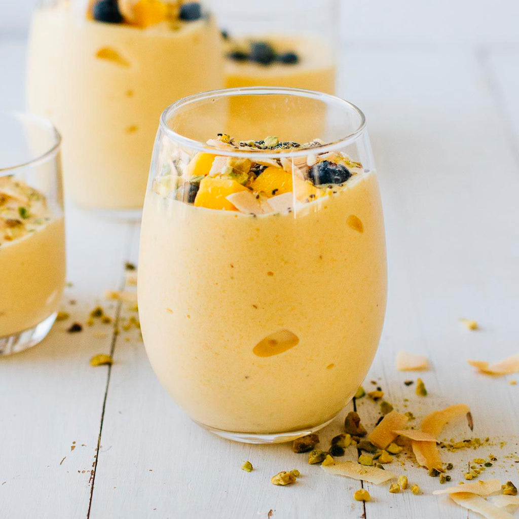 SMOOTHIE DE BANANA, MANGO Y VAINILLA.